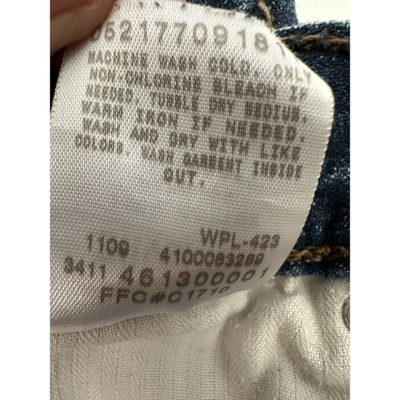 Levis Silvertab Jean Shorts Mens 40 Blue Denim Baggy Fit Dark Wash Flap Pockets - Picture 8 of 8